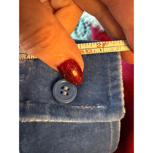 Soft Surroundings Velvet blue button down oversized shirt Small - Picture 4 of 6